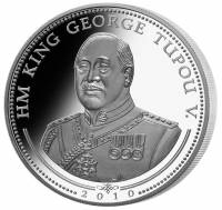 () Монета Тонга 2010 год 1 паанга ""  Медь, покрытая Серебром  UNC